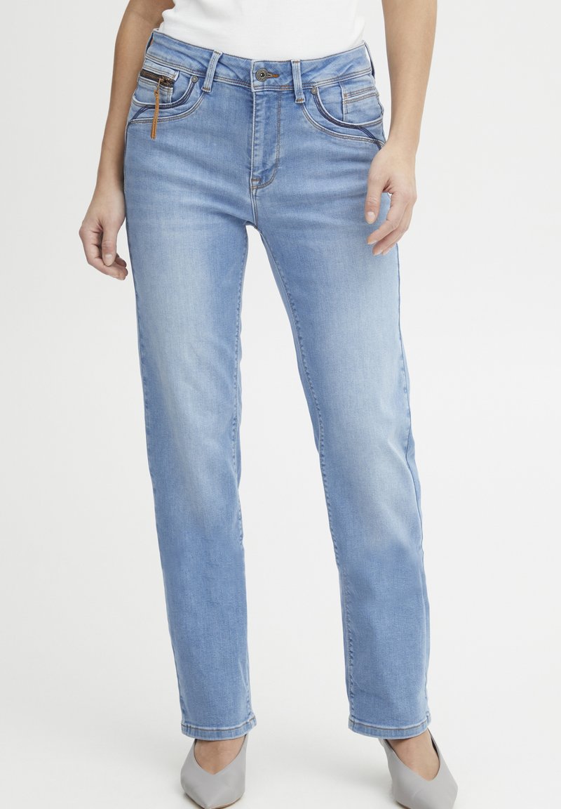 PULZ - STRAIGHT LEG - Vaqueros rectos - light blue denim, Ampliar