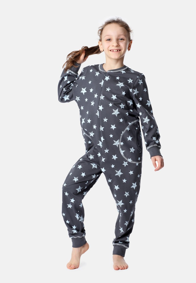 Kinder Wäsche | Bellivalini Pyjama graphite blue stars/grau - QN52613 Kinder Wäsche | Bellivalini Pyjama graphite blue stars/grau - QN52613