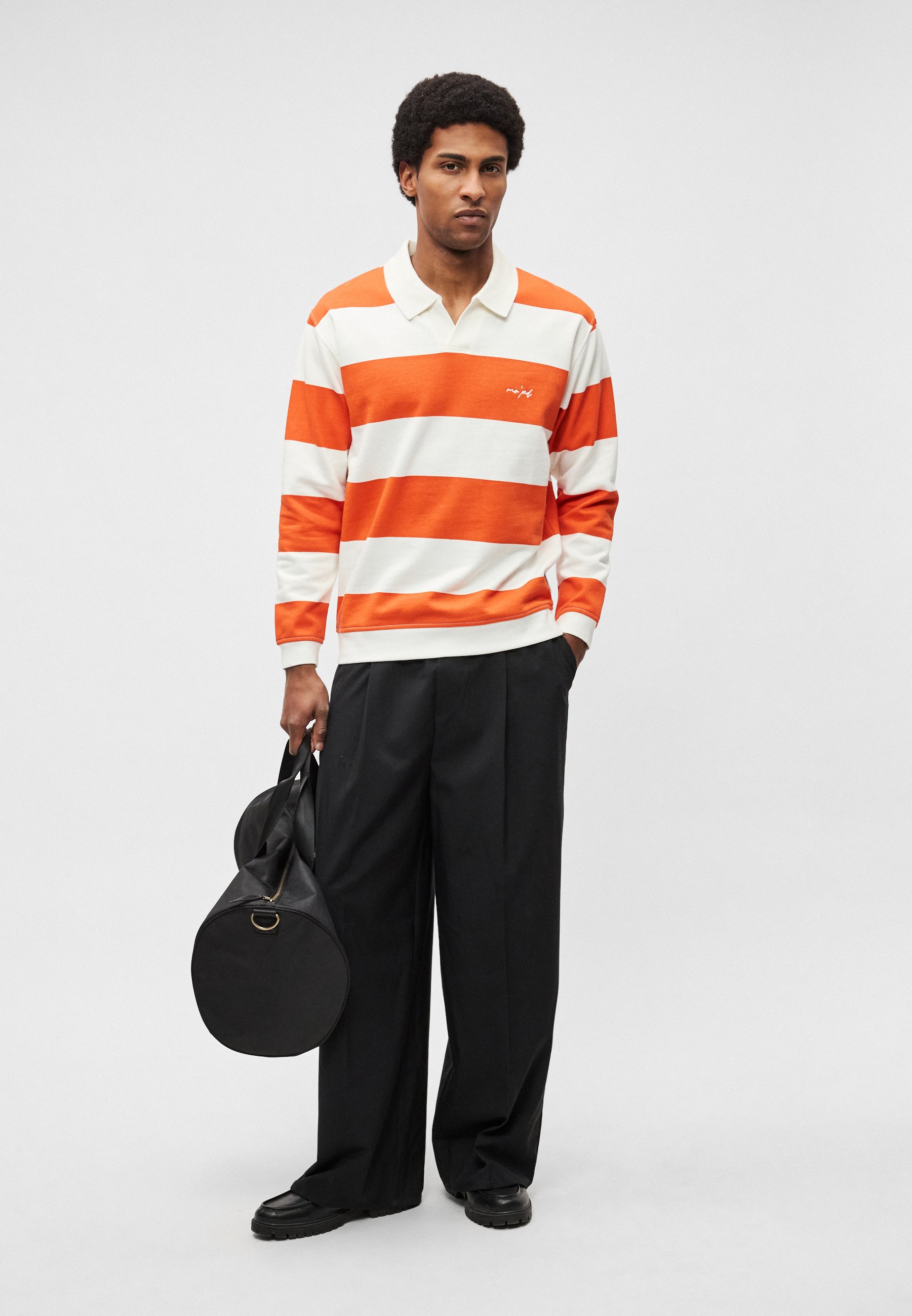 Marc O'Polo DENIM POLO BLOCK STRIPE RELAXED - Sweater - medium