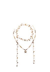 SET OF 2 BEADED AND STAR - Halskette - gold-coloured