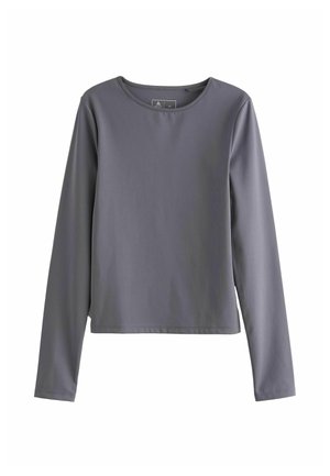Tops ar garām piedurknēm - charcoal grey