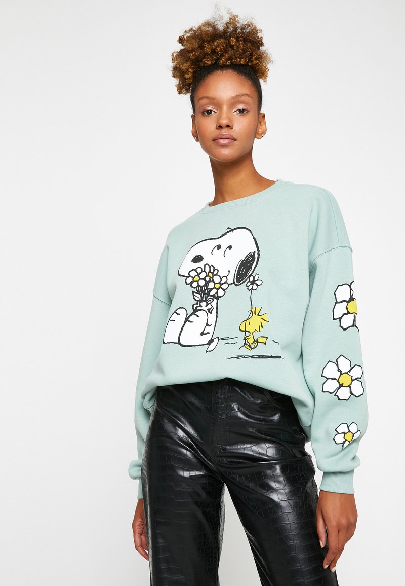 Felpa Snoopy Koton Con Licenza Ufficiale - Maniche Lunghe, Cotone Morbido, Unisex Per Bambini E Ragazzi, Verde - Foto 4