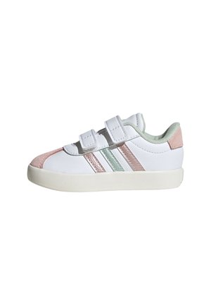 STRAPPI - Scarpe primi passi - cloud white   linen green met   sandy pink met