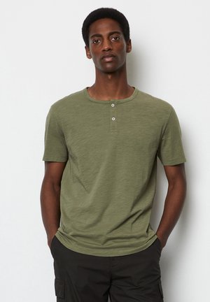 Marc O'Polo, HENLEY REGULAR - T-Shirt basic - olive