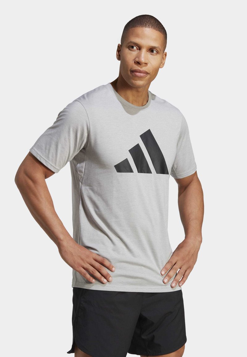 adidas Performance ESSENTIALS FEELREADY - Sports T-shirts - grey/black