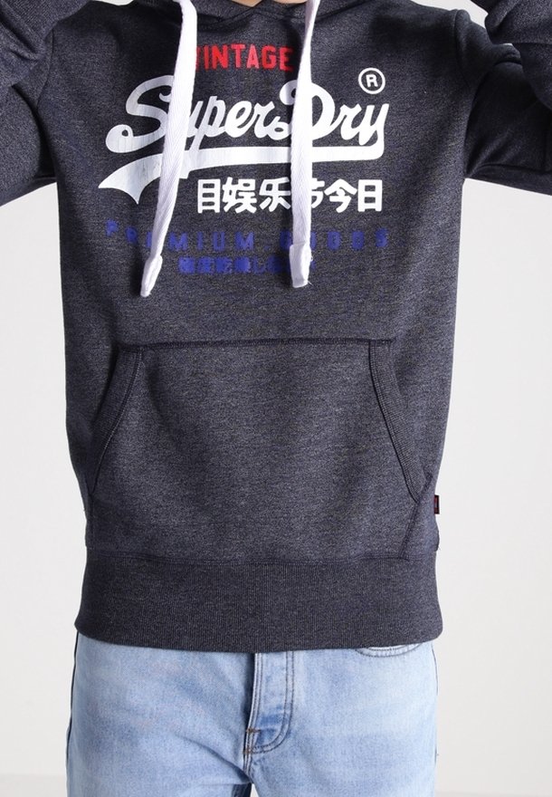 Superdry & Co Felpa con cappuccio - blue-grey