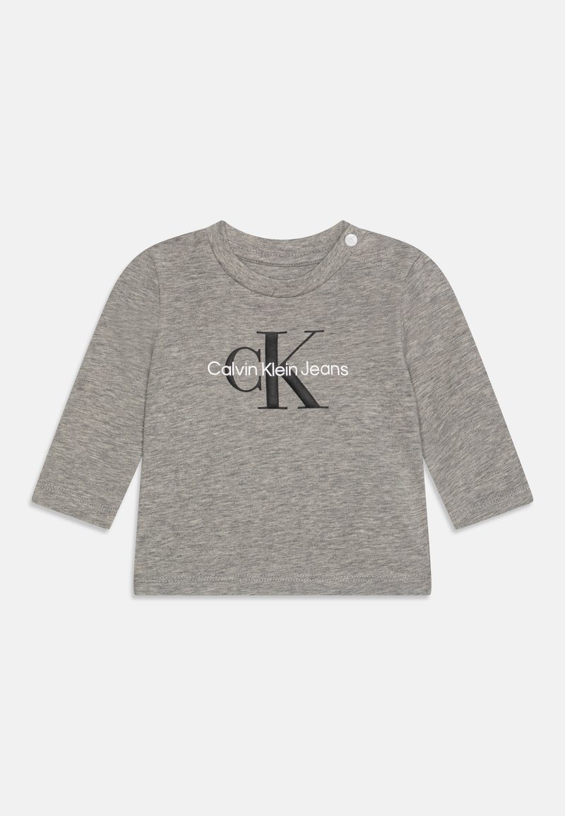 Calvin Klein Jeans MONOGRAM UNISEX - Top s dlouhým rukávem - grey heather