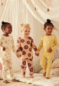 Next STAMPY 3 PACK - REGULAR FIT SET - Pyžamová sada - neutral yellow flower heart