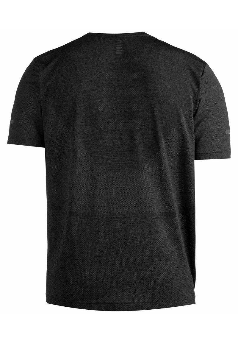 Peakwell Heren Sport T-shirt Korte Mouw Functioneel Shirt met Reflecterende Strepen voor Fitness, Training, Grijs, S