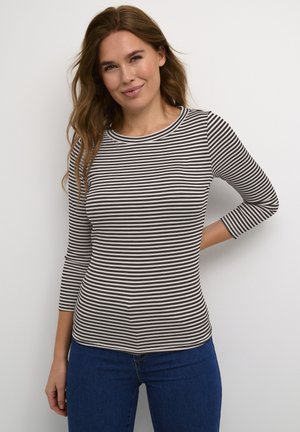 Kaffe KAMILLE - Long sleeved top - black white stripe