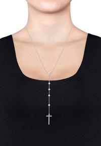 Elli DAINTY RELIGIOUS CROSS - Halskæder - silberfarben