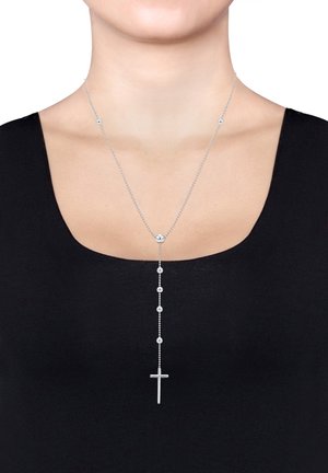 Elli DAINTY RELIGIOUS CROSS - Halskette - silberfarben