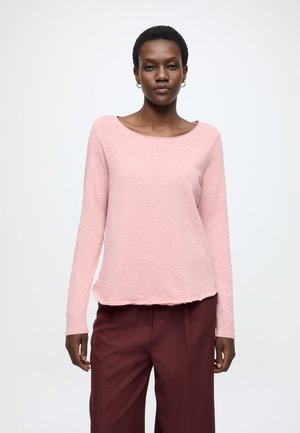 T-SHIRT, LSL, RAW CUT DETAILS - Hosszú ujjú felső - breezy pink