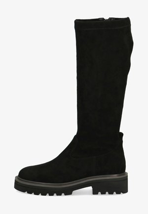 Caprice Stivali con plateau - black stretch