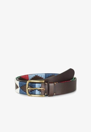 Howard London, HOWARD POLO BELT BROWN / GREEN - Riem - brown