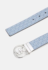 MICHAEL Michael Kors LOGO BELT - Cinto - chambray/brown/silver-coloured