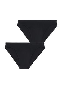 Bóxers de algodón negro mostrados en un par, con un corte clásico, textura suave y cinturilla elástica. Sin logotipos ni patrones visibles.
