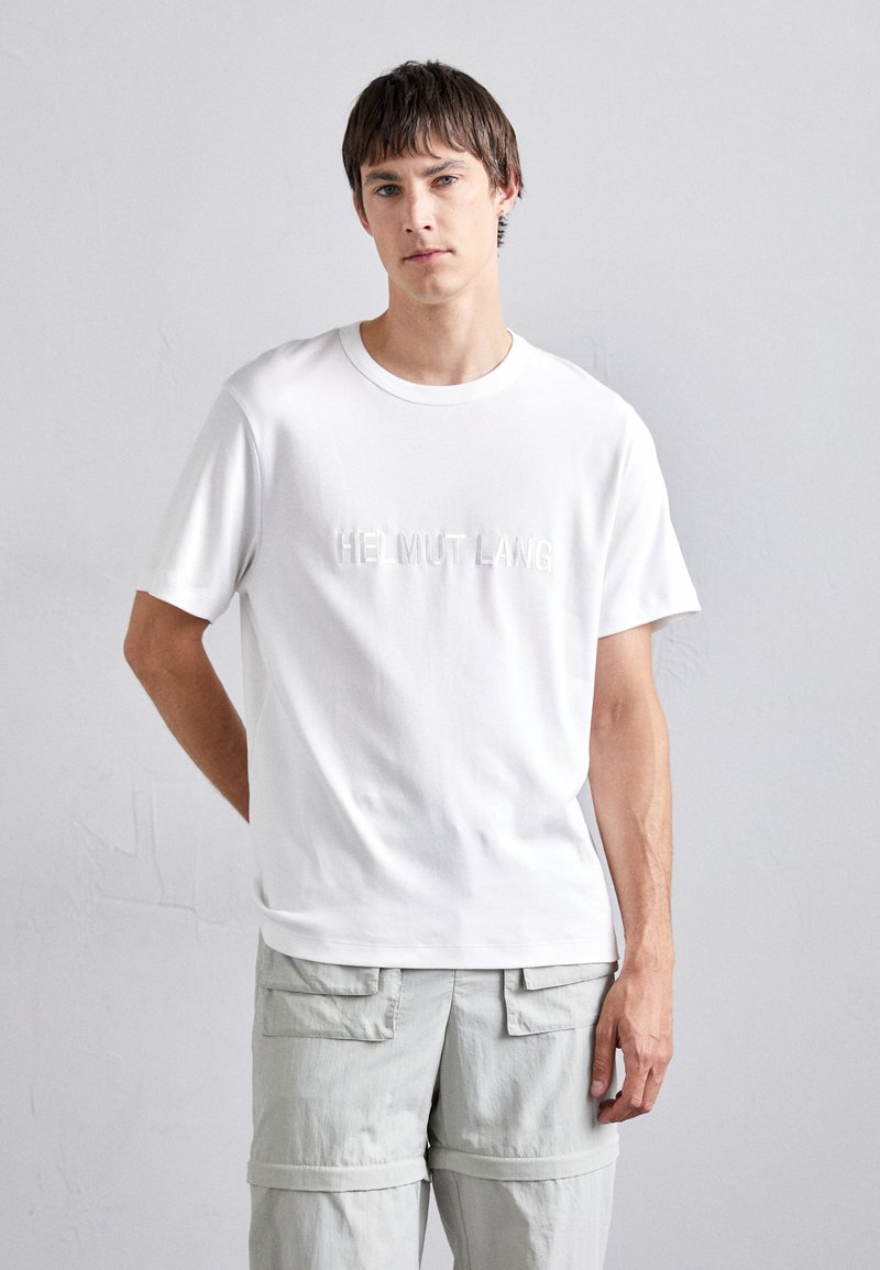 Helmut Lang LOGO TEE - Apdrukāts T-krekls - white
