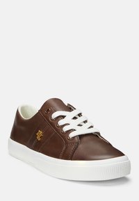 Lauren Ralph Lauren JANSON II BURNISHED LEATHER TRAINER - Tenisky - dark mahogany