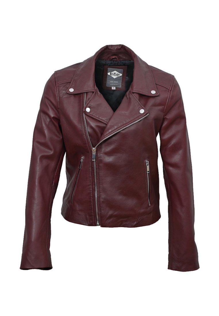 Lee Cooper BOE Leather jacket oxblood/bordeaux Zalando
