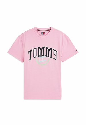 Tommy Jeans, CREST ARCH TEE - Print T-shirt - rose tea