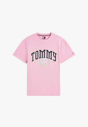 Tommy Jeans, CREST ARCH TEE - Print T-shirt - rose tea
