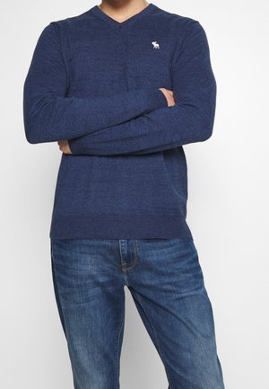 Stickad tröja - dark blue