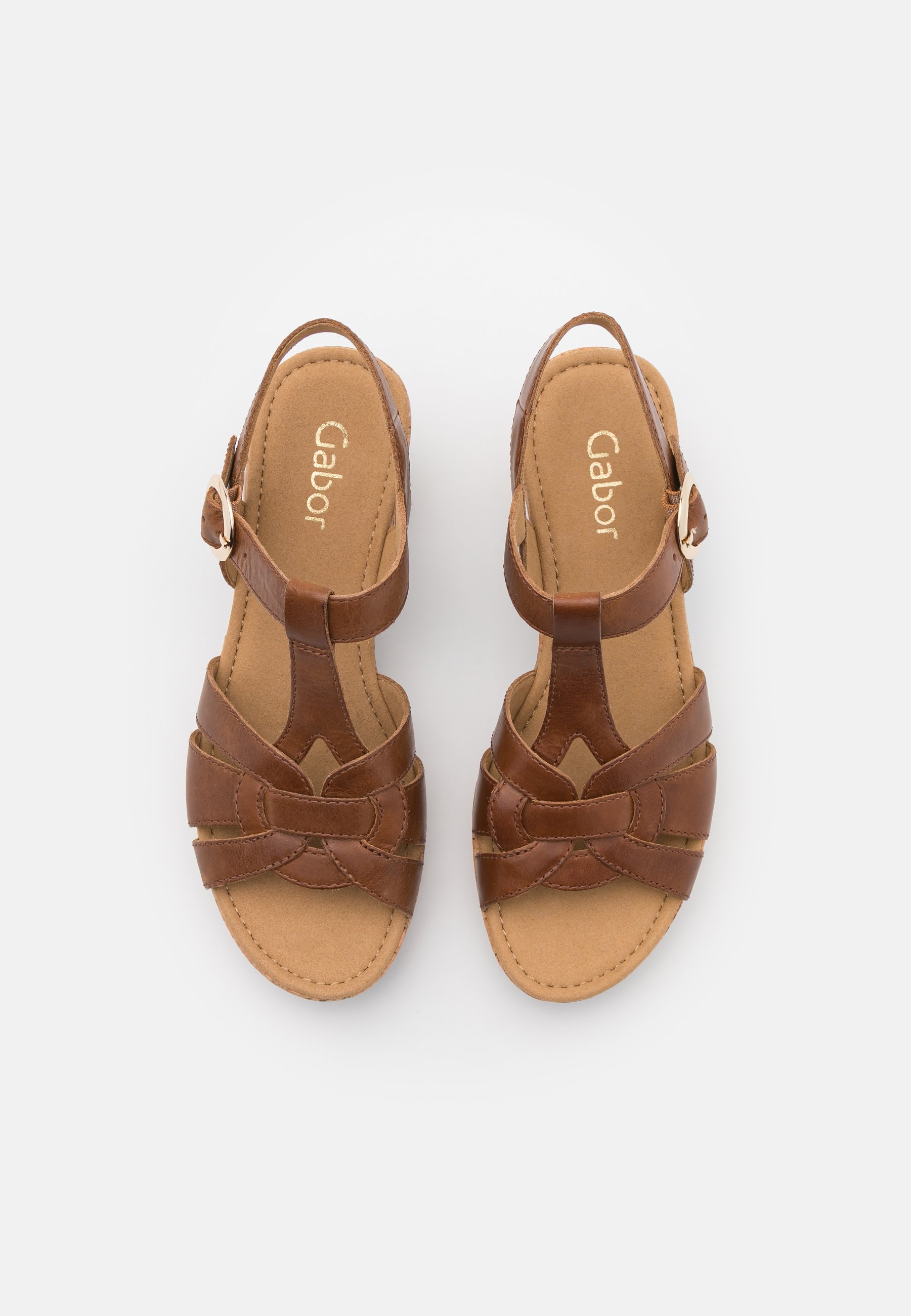 Gabor Sandalen met plateauzool - peanut/Bruin - Zalando.nl