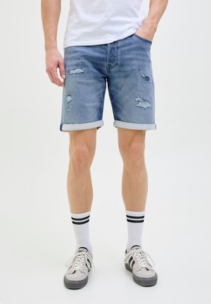 Jack & Jones JJIRICK JJICON DENIM SHORTS - Denimové šortky - blau