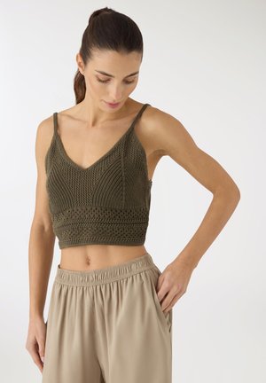 UNCIN CON SPALLINE SOTTILI - Top - verde militare