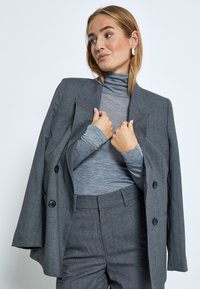 CALLY ROLL NECK - Maglietta a manica lunga - light grey melange