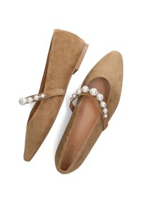 Toral PERLA - Ballerina's met enkelbandjes - camel