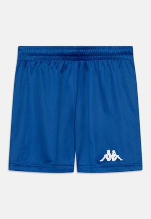 Zili sportiski šorti, kas izgatavoti no gludas, mitrumu absorbējošas auduma. Satur elastīgu jostu un baltu logo apakšējā kreisajā stūrī.