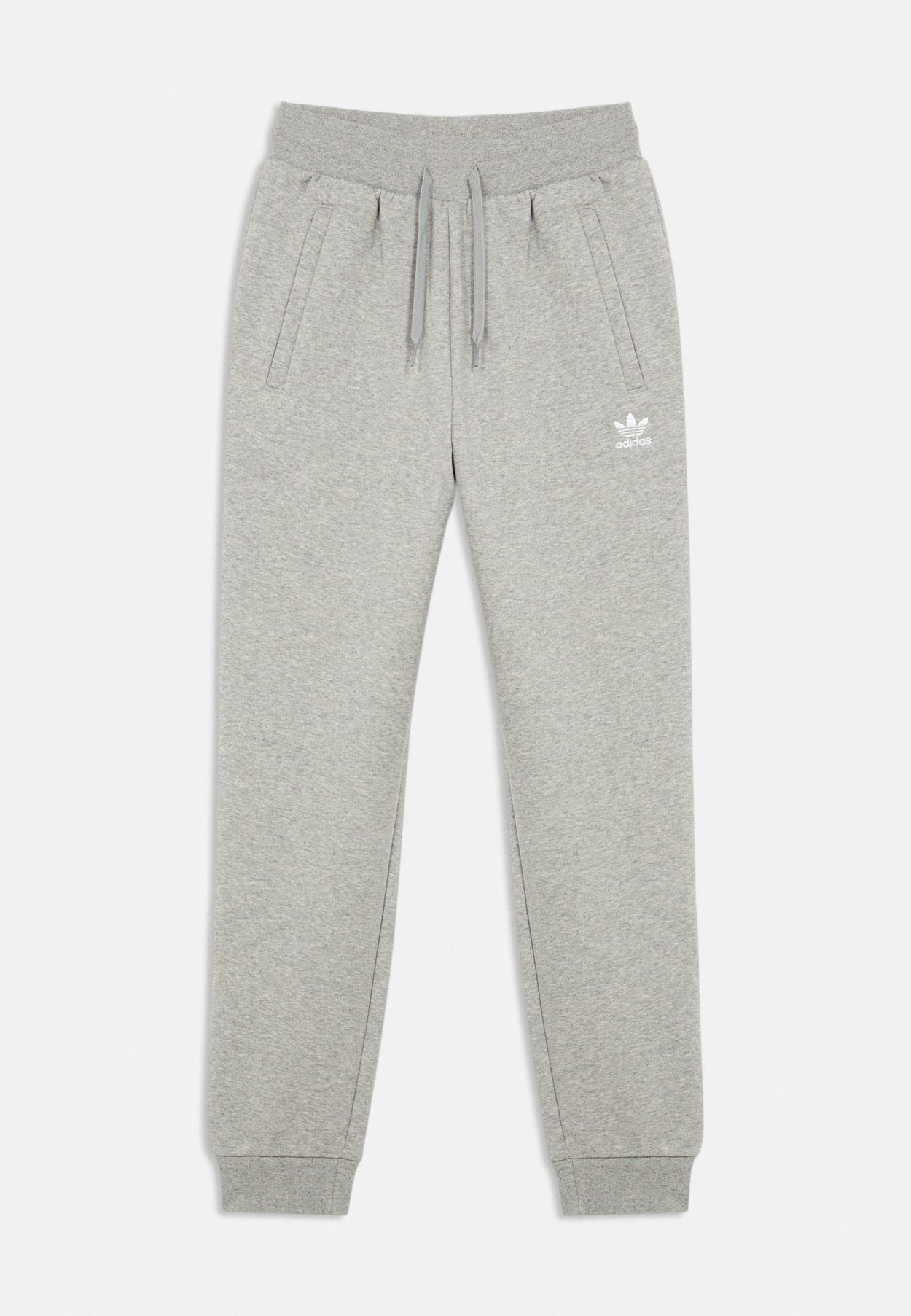 adidas JUNIOR - Tracksuit bottoms - medium grey heather/white