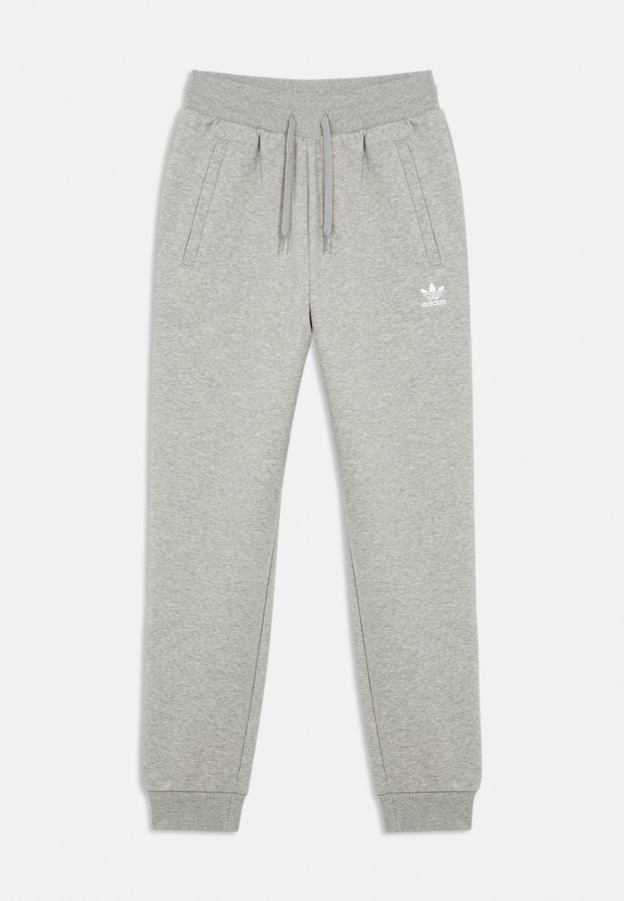 adidas JUNIOR - Tracksuit bottoms - medium grey heather/white
