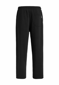 Sorte sweatpants med elastisk talje, en enkelt baglomme og lige ben. Fremstillet af et blødt, struktureret stof.
