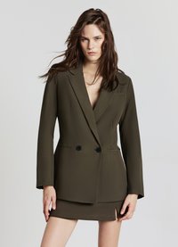Calliope DOPPIOPETTO DUE - Cappotto corto - verde militare scuro
