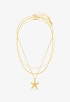STARFISH & PEARL MULTI-ROW NECKLACE - Κολιέ - gold-coloured