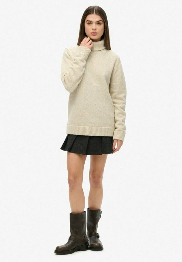 THE MERCHANT STORE ROLL NECK  - Fleecepullover - oatmeal twist