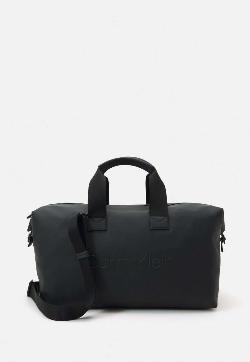 Calvin Klein RUBBERIZED WEEKENDER UNISEX Weekend bag black