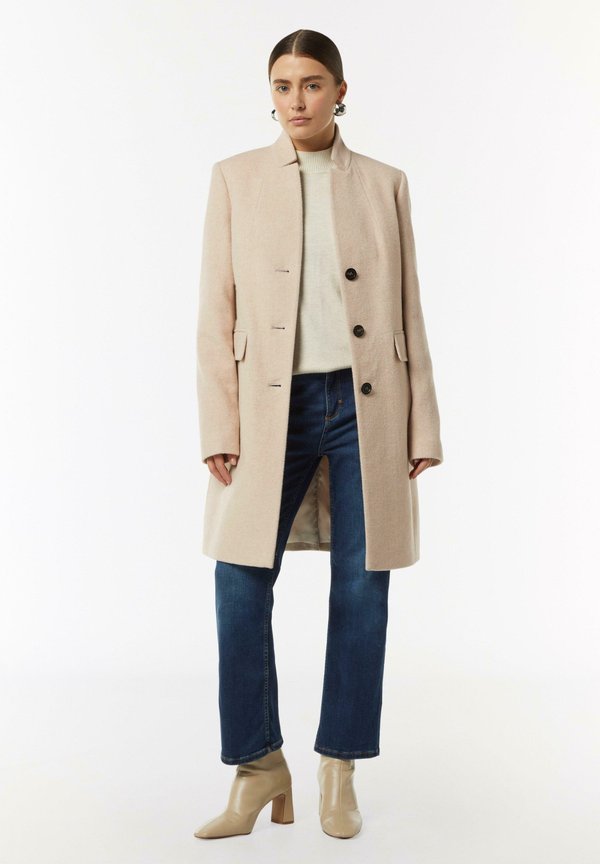 Klassischer Mantel - sandfarben