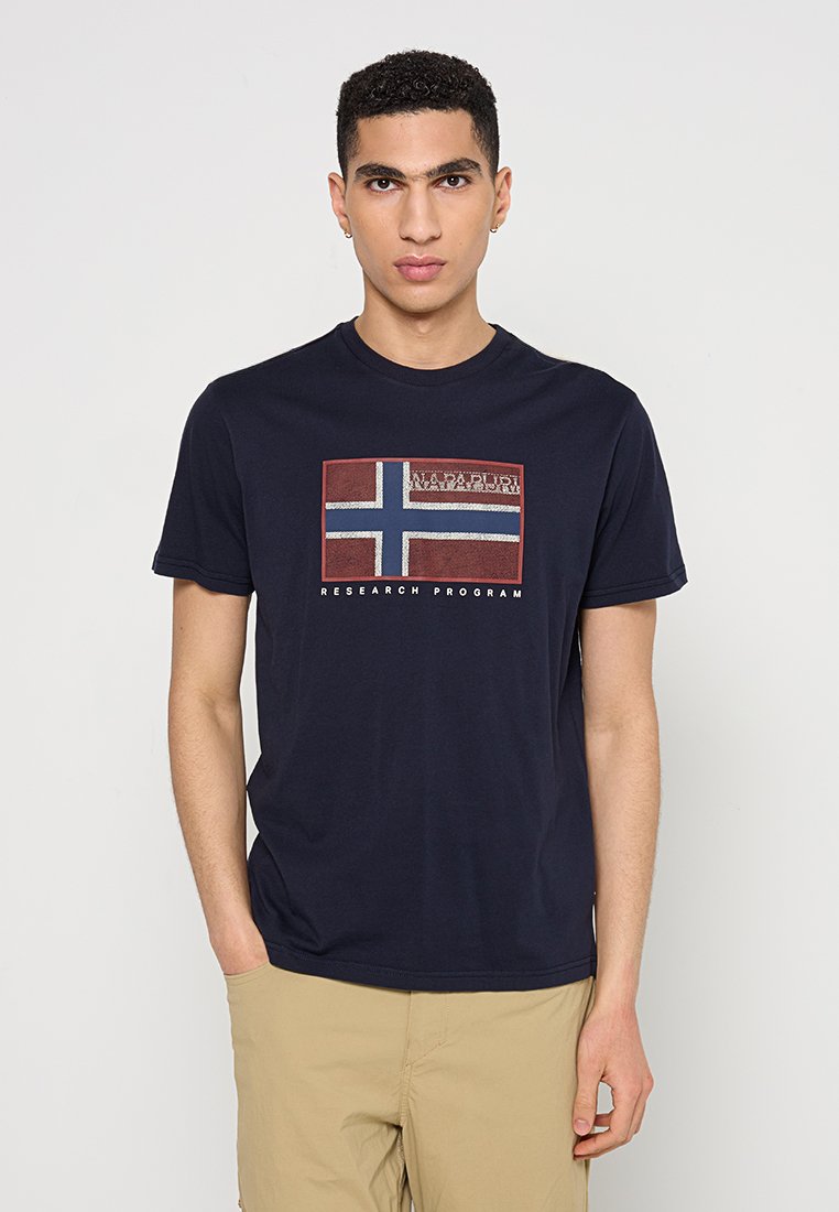 Napapijri T-shirt print donkerblauw