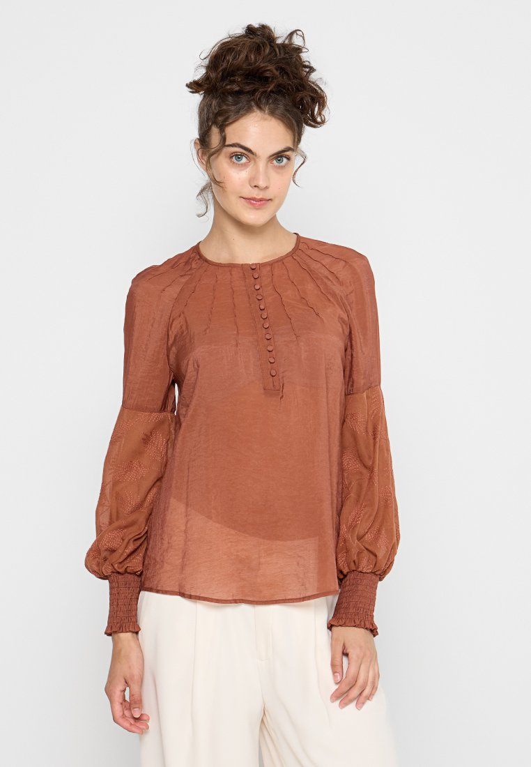 Krüger Dirndl Blouse bruin