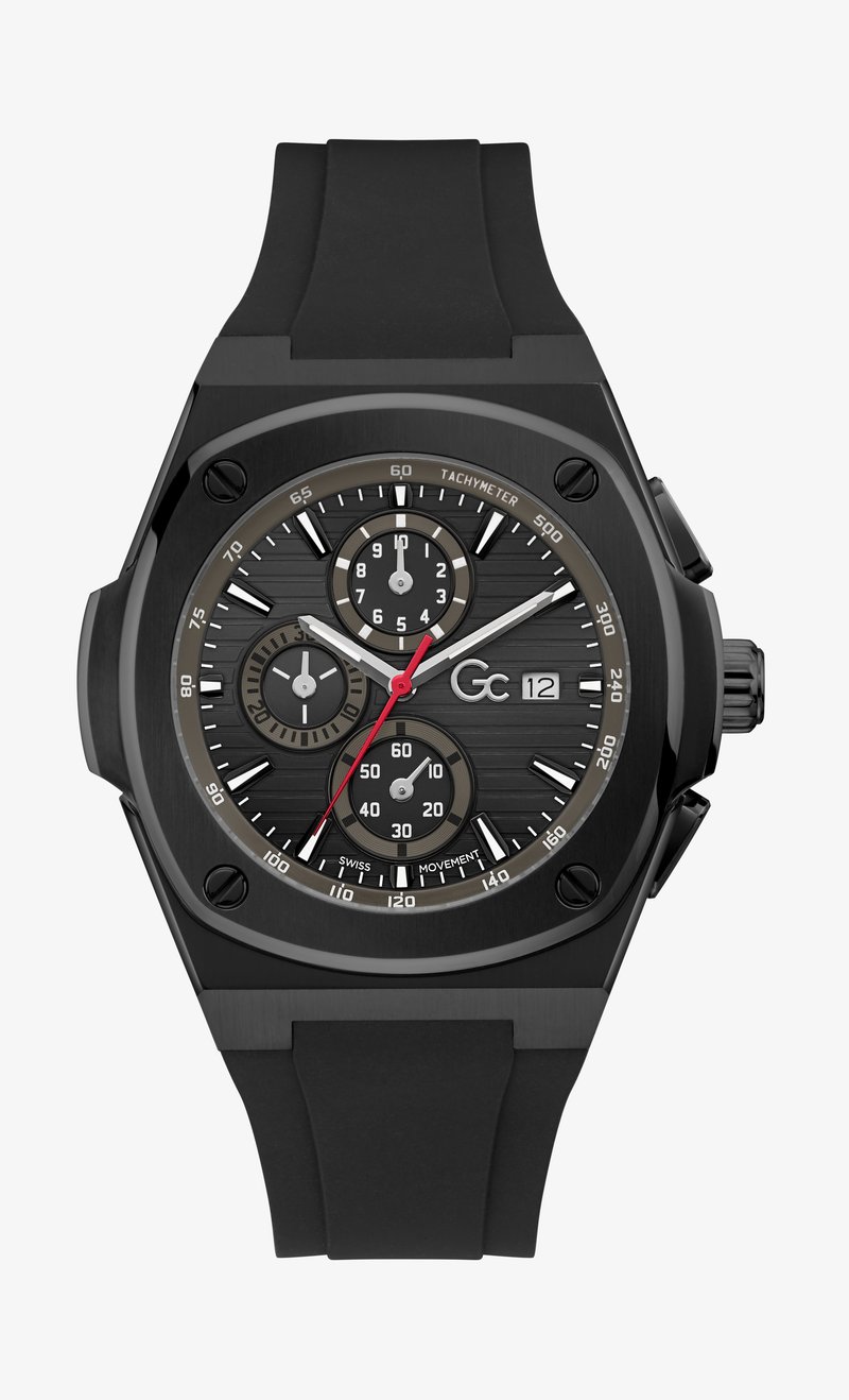 Gc Watches GC COUSSIN SHAPE RACING - Hodinky se stopkami - Black