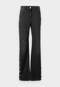 TROUSERS - Blugi drepți - black denim