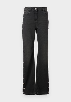 Elisabetta Franchi TROUSERS - Egyenes szárú farmer - black denim