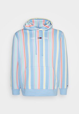 PLUS STRIPE HOODIE - Sweatshirt - light powdery blue