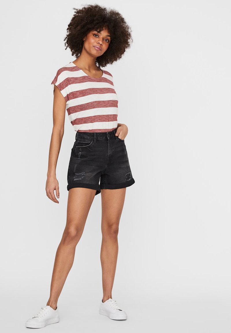 Noisy May Damen Denim Shorts Im Used-Look | Bequeme Freizeit-Shorts Für Einen Lässigen Style
