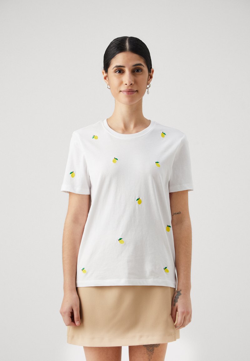 ONLY Petite ONLKETTY LIFE O NECK - Marškinėliai su spaudiniu - bright white