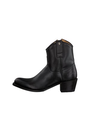 Cowboy/biker ankle boot - zwart